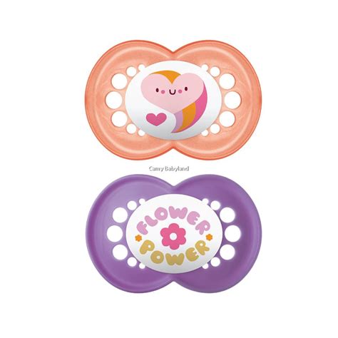 MAM Original Pacifier 6 Months Twin Pack Assorted Colours