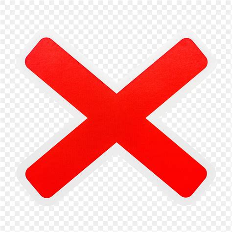 Wrong Cross Sign Paper Craft Premium Png Sticker Rawpixel