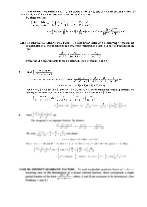 Solution Algebra Integration By Partial Fractions Practice Exam