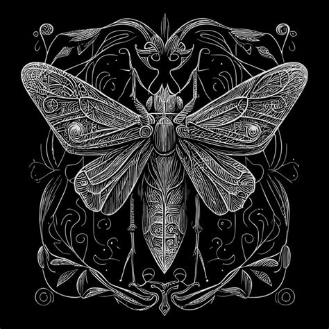 The death's head moth illustration in line art is a strikingly beautiful and intricate ...