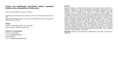 Fractal And Multifractal Descriptors Restore Ergodicity Broken By Non