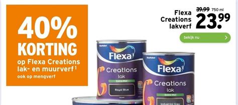 Flexa Creations Lakverf Ml Aanbieding Bij Gamma