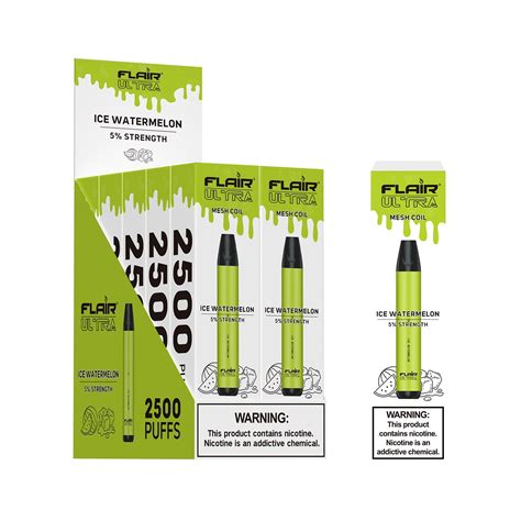 Flair Ultra Disposable Devices Ice Watermelon 2500 Puffs Flair Vapor