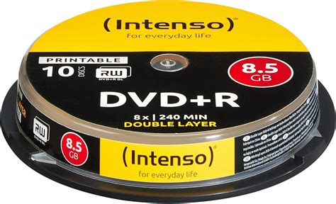 Intenso Dvdr Capacité 85 Go Double Couche Vitesse 8x Imprimable Lot