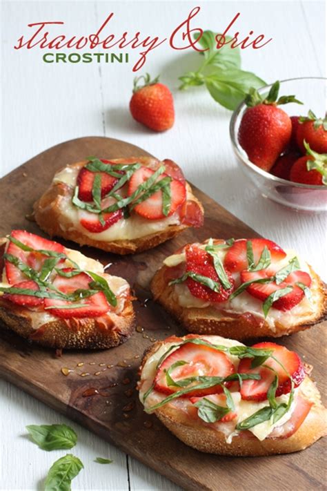 Summertime Strawberry And Brie Crostini Recipe Chefthisup