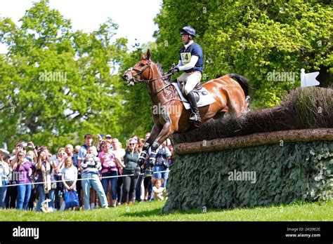 James Rushbrooke riding Michem Eclipse during the Cross Country Event at Badminton Horse Trials ...