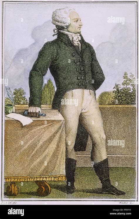 Maximilien Robespierre N1758 1794 French Revolutionist Aquatint