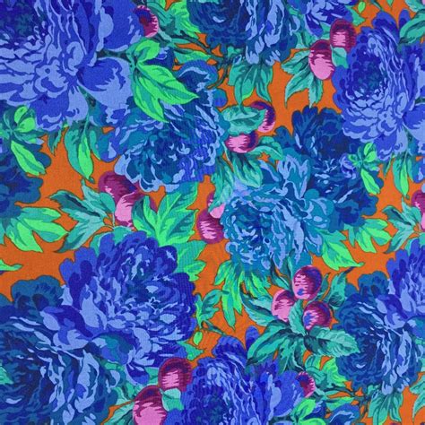 Kaffe Fassett Collective Luscious Blue Pj011 Blue Ozquilts