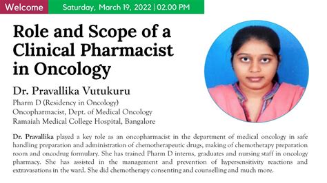 Role And Scope Of A Clinical Pharmacist In Oncology Youtube