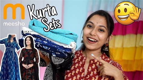 MEESHO Affordable Kurta Sets TRY On Haul Meesho Kurta Sets Under 500