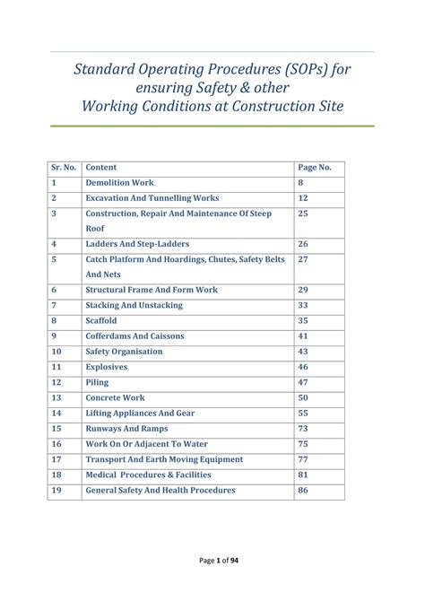 Free Printable Sops Templates [word Excel Pdf] Examples