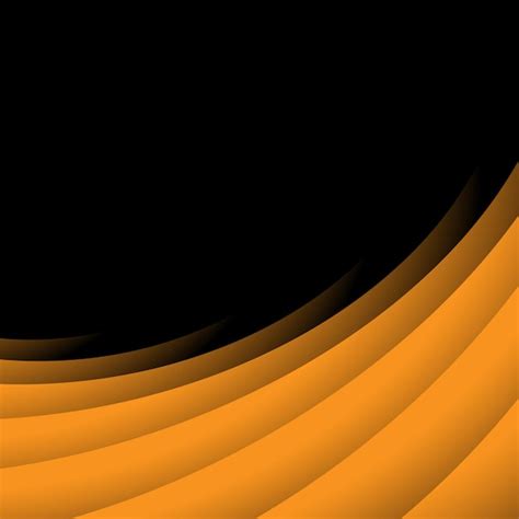 Premium Vector | Abstract black and orange curve background