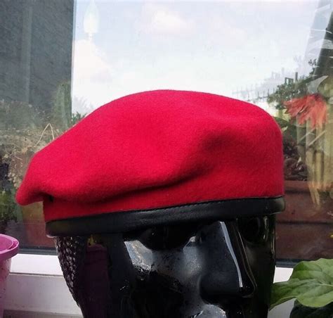 British Beret Royal Military Police Mp Red Rmp 100 Wool Army Hatcap