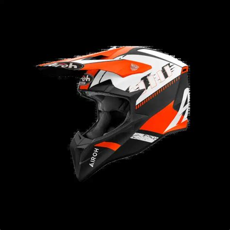 Casco Cross Airoh Wraaap Feel Arancione Opaco