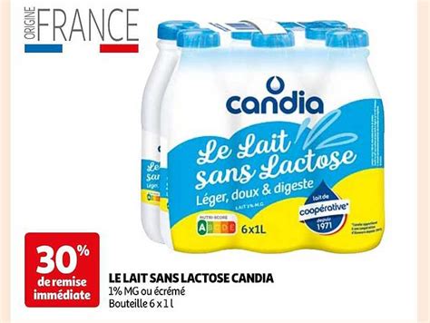 Promo Le Lait Sans Lactose Candia Chez Auchan ICatalogue Fr