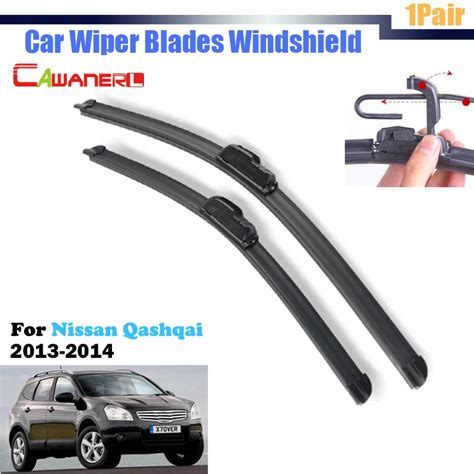 Cawanerl 2Pcs Car Front Windscreen Windshield Wiper Blade Bracketless