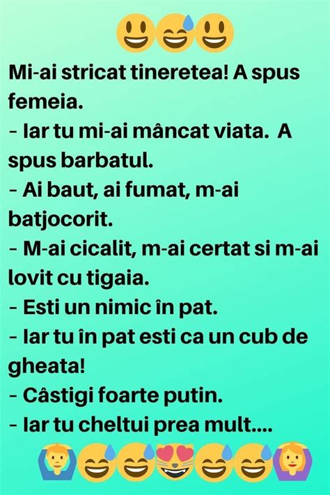 Mi ai stricat tineretea A spus femeia Iar tu mi ai mâncat viata A