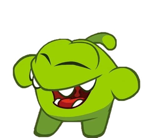 Laughing Om Nom Sticker - Laughing Om Nom Om Nom And Cut The Rope - Discover & Share GIFs