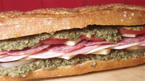 How To Make A Monster Muffaletta Sandwich Recipe Youtube