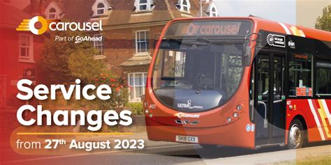 Service Changes From 27th August 2023 Carousel Buses