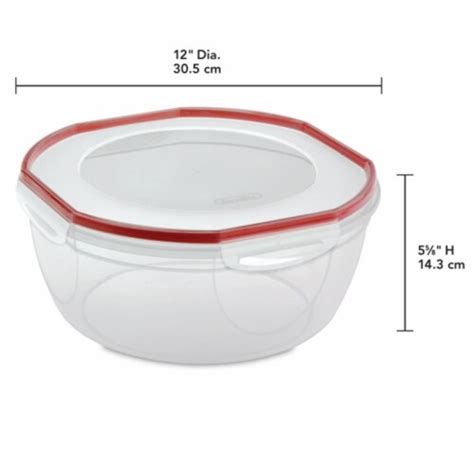 Sterilite Ultra Seal 810 Quart Plastic Food Storage Bowl Container 6