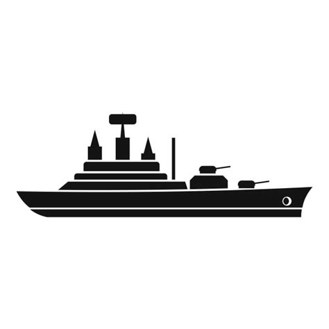 Kriegsschiff Symbol Einfachen Stil Kriegsschiff Symbol Einfache Png