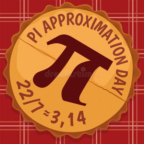 Delicious Pie With Pi Symbol For Pi Approximation Day Vector