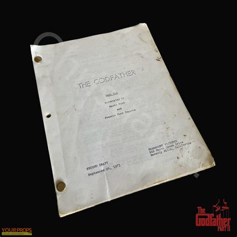 The Godfather: Part II Full script Second draft dated September 24 ...