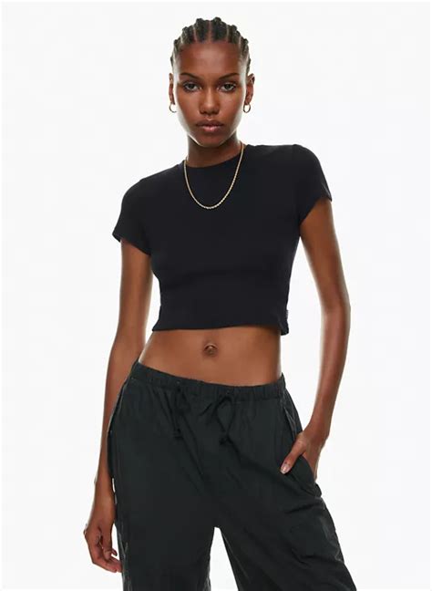 Black Crop Top Tee