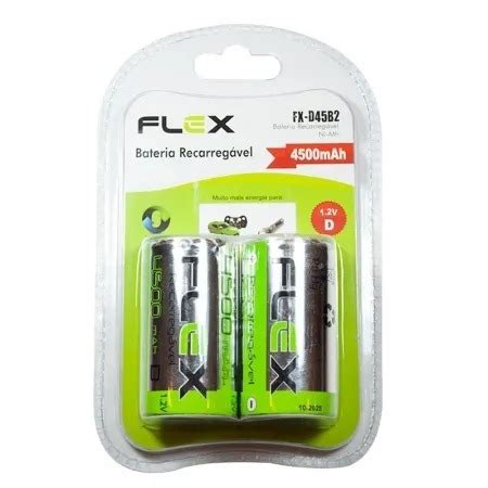 BATERIA D 4500MAH 1 2V C 2 FLEX NIMH RECARREGÁVEL VALVOLANDIA