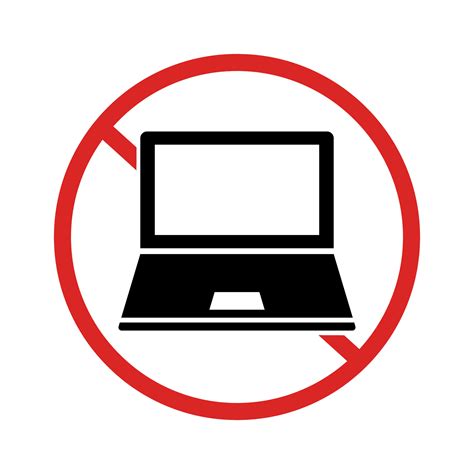 No Laptop Sign