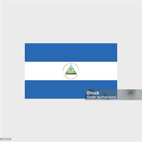 Vetores De Bandeira Da Nicarágua E Mais Imagens De As Américas As Américas Autoridade Azul