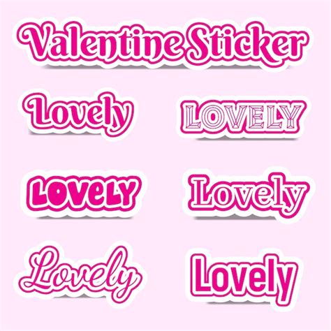 Premium Vector Vector Valentine Day Sticker Set Collection