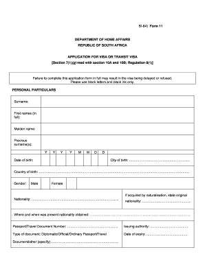 South African Application Form Fill Out And Sign Printable PDF