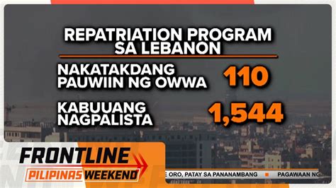 Repatriation Ng Mga OFW Sa Lebanon Ipinagpaliban Dahil Sa Tumitinding