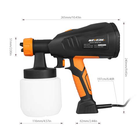 Paint Sprayer Meterk Electric Spray Gun W Advanced Handheld Paint