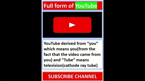 Youtube Full Form Youtube Socailmedia Upsc Competitive Shorts