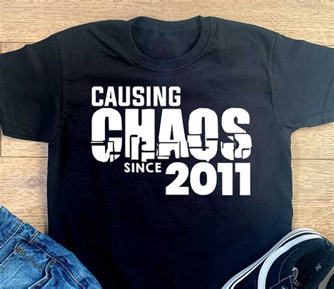 Kids Causing Chaos Since 2011 T Shirt Boys Girls Funny Etsyde