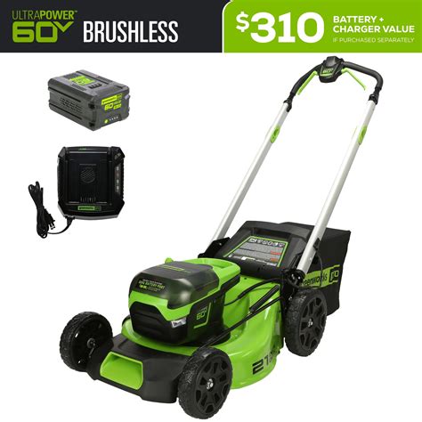 60v 21 Inch Cordless Lawn Mower Greenworks Tools