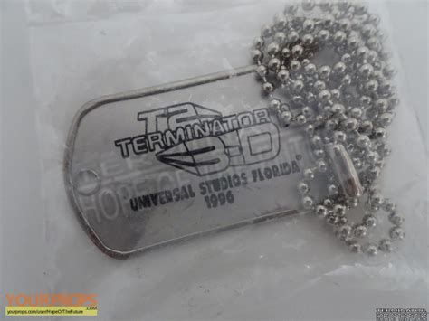 Terminator 2 3D: Battle Across Time Terminator 2 3D Team/Crew dog tag 1996 original film-crew item