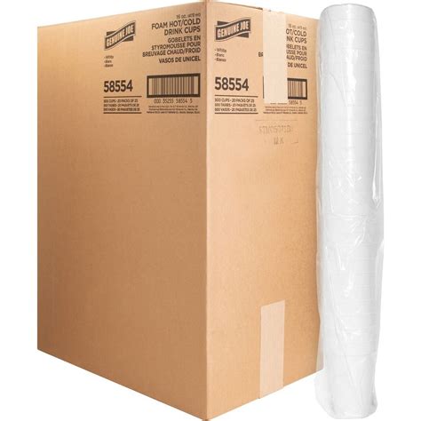 Genuine Joe Hot Cold Foam Cups 16 Fl Oz 20 Carton White Foam Hot Drink Cold Drink