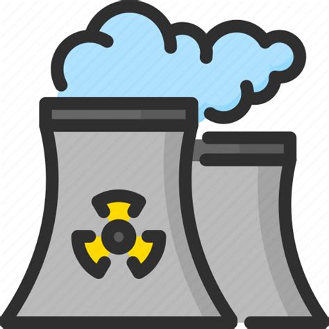 Atomic Energy Nuclear Plant Power Station Icon Download On