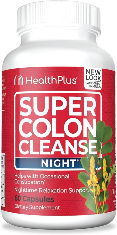 Health Plus Super Colon Cleanse Night Formula 60 Capsules 30 Servings