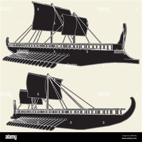 El Antiguo Barco Vikingo Vector Imagen Vector De Stock Alamy