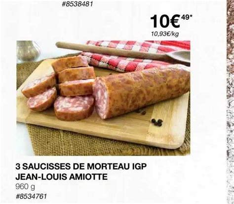 Promo 3 Saucisses De Morteau Igp Jean Louis Amiotte Chez Costco