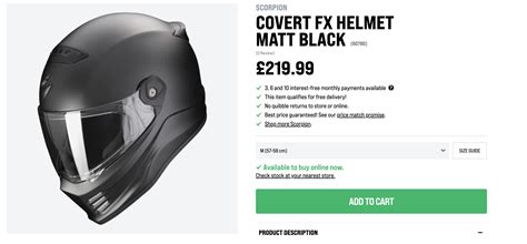 scorpion covert fx rmotorcycle