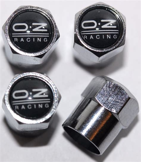 Oz Racing Black Tire Valve Caps Plus Free Extra Cap Tire Valve Caps