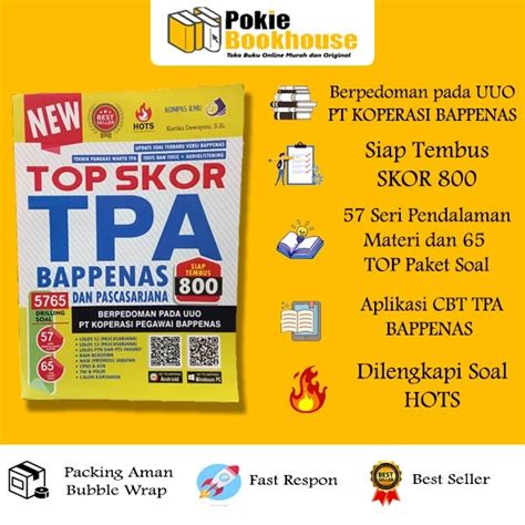 Jual ORIGINAL BUKU SOAL NEW TOP SKOR TPA BAPPENAS DAN PASCASARJANA