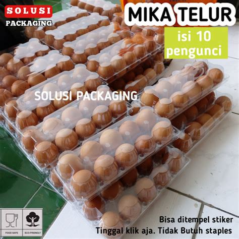 Jual Mika Telur Isi Dengan Tutup Pengunci Egg Tray Tray Telur