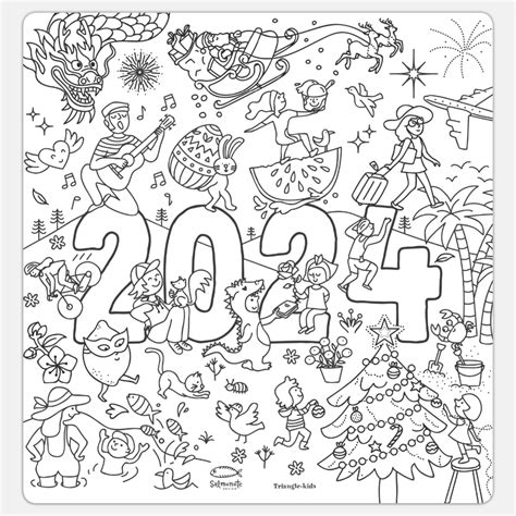 Calendario Para Colorear 2024 Triangle Editorial